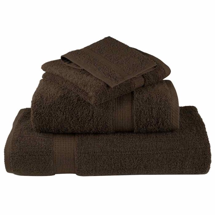 Ensemble de serviettes de qualité supérieure SOLUND 8pcs marron – Image 3