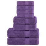 Ensemble de serviettes de qualité supérieure SOLUND 8pcs violet