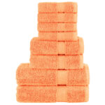 Ensemble de serviettes de qualité supérieure SOLUND 8pcs orange