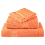 Ensemble de serviettes de qualité supérieure SOLUND 8pcs orange – Image 3