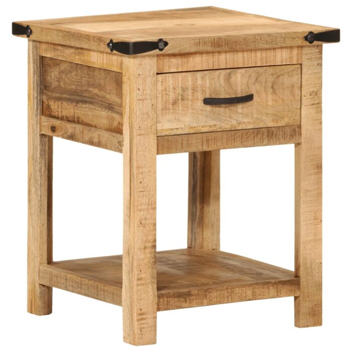 Table de chevet 40x40x50 cm bois de manguier massif – Image 1