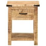 Table de chevet 40x40x50 cm bois de manguier massif – Image 2