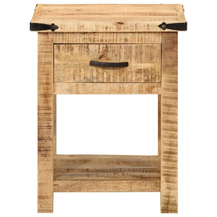 Table de chevet 40x40x50 cm bois de manguier massif – Image 2