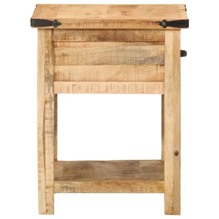 Table de chevet 40x40x50 cm bois de manguier massif – Image 3