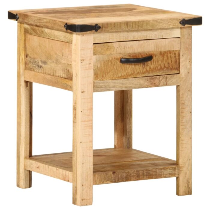 Table de chevet 40x40x50 cm bois de manguier massif – Image 9
