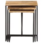 Tables gigognes 3 pcs bois massif d'acacia – Image 3