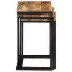 Tables gigognes 3 pcs bois massif d'acacia – Image 4