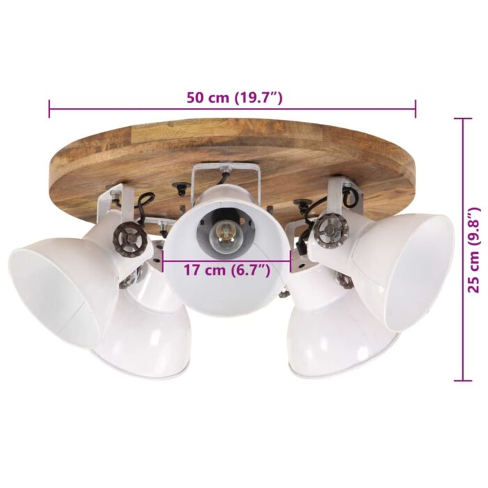 Plafonnier 25 W blanc 50x50x25 cm E27 – Image 7