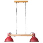 Lampe suspendue 25 W rouge délavé 85x28x109 cm E27 – Image 2