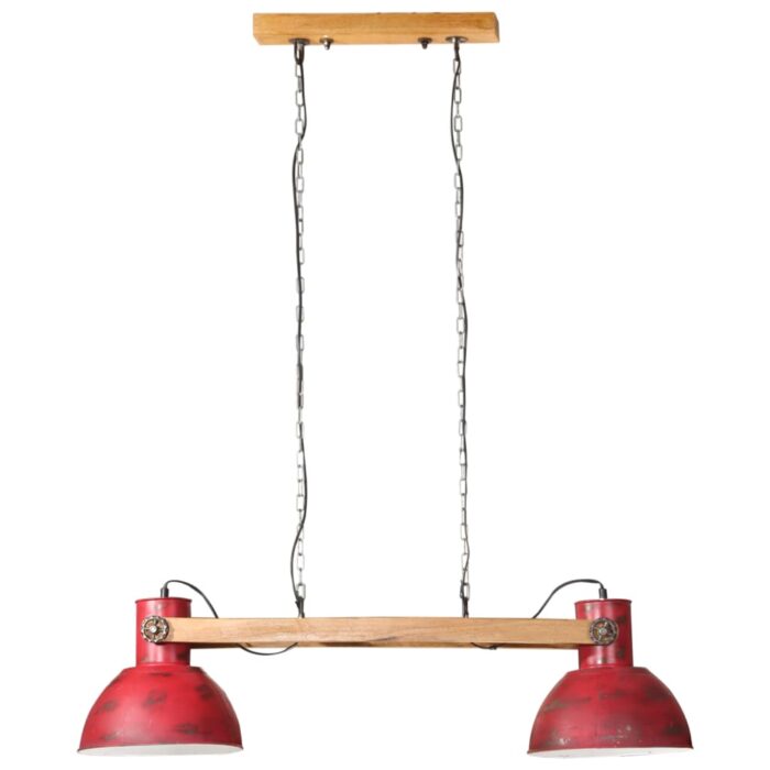 Lampe suspendue 25 W rouge délavé 85x28x109 cm E27 – Image 2