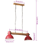 Lampe suspendue 25 W rouge délavé 85x28x109 cm E27 – Image 6