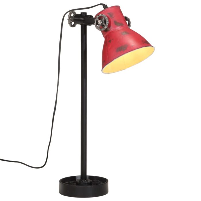Lampe de bureau 25 W rouge délavé 15x15x55 cm E27 – Image 1