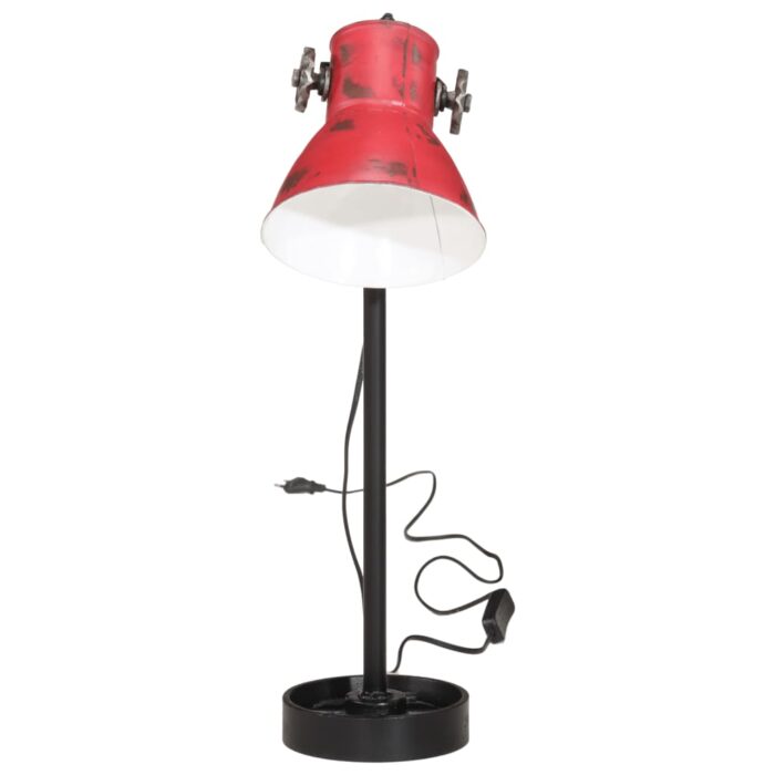 Lampe de bureau 25 W rouge délavé 15x15x55 cm E27 – Image 2