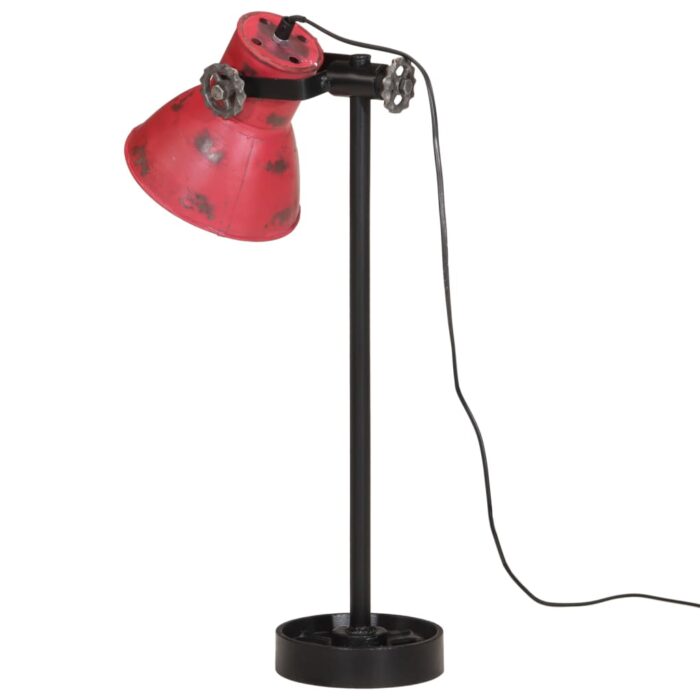 Lampe de bureau 25 W rouge délavé 15x15x55 cm E27 – Image 4