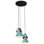 Lampe suspendue 25 W bleu délavé 30x30x100 cm E27
