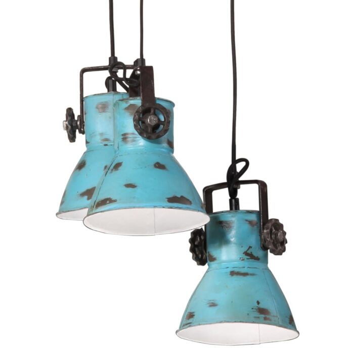 Lampe suspendue 25 W bleu délavé 30x30x100 cm E27 – Image 6