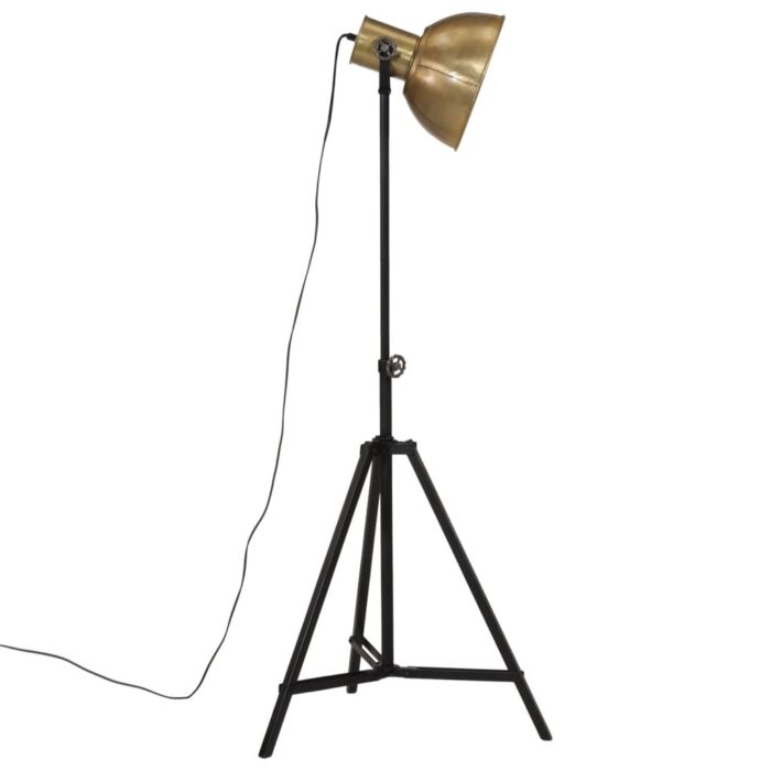 Lampadaire 25 W laiton antique 61x61x90/150 cm E27 – Image 3