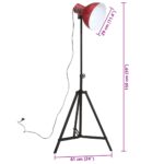 Lampadaire 25 W rouge délavé 61x61x90/150 cm E27 – Image 10
