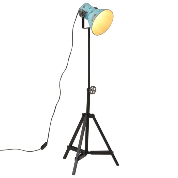 Lampadaire 25 W bleu délavé 35x35x65/95 cm E27 – Image 1