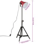 Lampadaire 25 W rouge délavé 35x35x65/95 cm E27 – Image 10