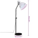 Lampadaire 25 W blanc 30x30x90-150 cm E27 – Image 11