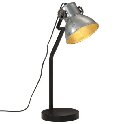 Lampe de bureau 25 W argent vintage 17x17x60 cm E27
