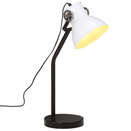 Lampe de bureau 25 W blanc 17x17x60 cm E27
