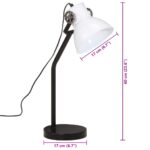 Lampe de bureau 25 W blanc 17x17x60 cm E27 – Image 10