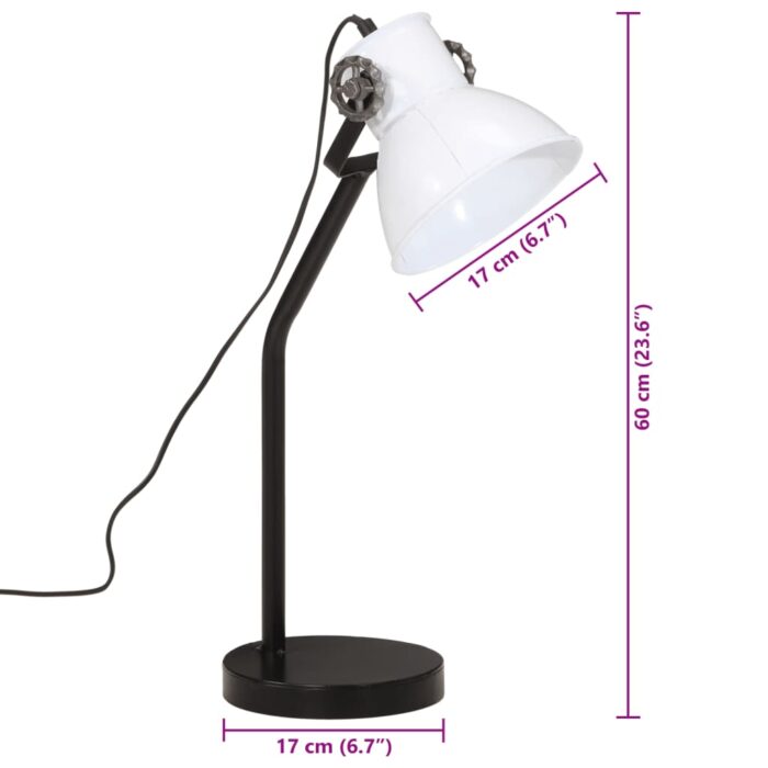 Lampe de bureau 25 W blanc 17x17x60 cm E27 – Image 10