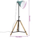 Lampadaire 25 W bleu délavé 75x75x90-150 cm E27 – Image 10