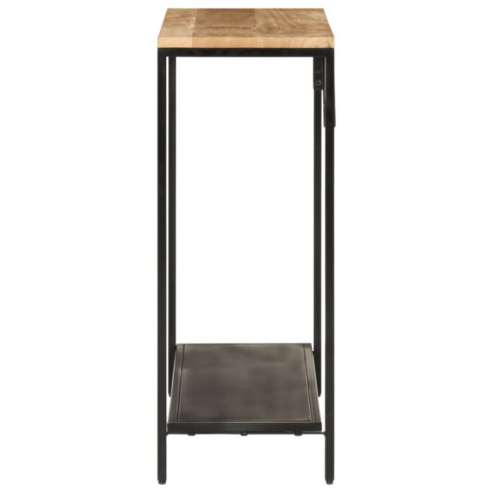 Table console 90x30x75 cm bois de manguier massif brut et fer – Image 2