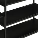 Table console 110x30x75 cm bois de manguier massif brut et fer – Image 4