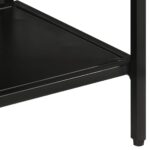 Table console 110x30x75 cm bois de manguier massif brut et fer – Image 5