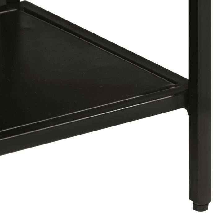 Table console 110x30x75 cm bois de manguier massif brut et fer – Image 5