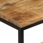 Tables basses gigognes 3pcs bois de manguier massif brut et fer – Image 4