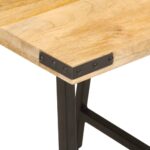 Table d’appoint 45x45x50 cm bois massif de manguier et fer – Image 4