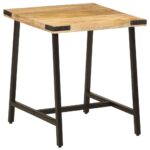 Table d’appoint 45x45x50 cm bois massif de manguier et fer – Image 7