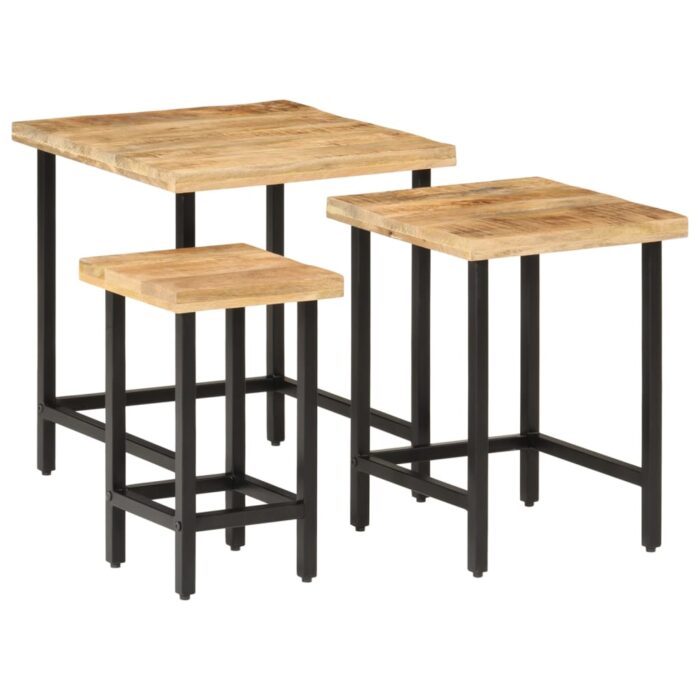 VXL8721012160934_a_en_hd_1.jpg Tables basses gigognes 3pcs bois de manguier massif brut et fer – Image 1