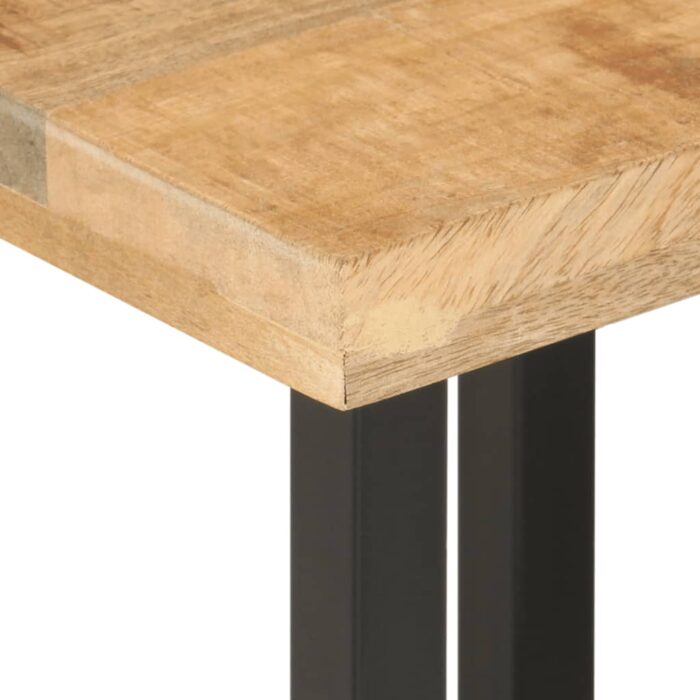 Tables basses gigognes 3pcs bois de manguier massif brut et fer – Image 5