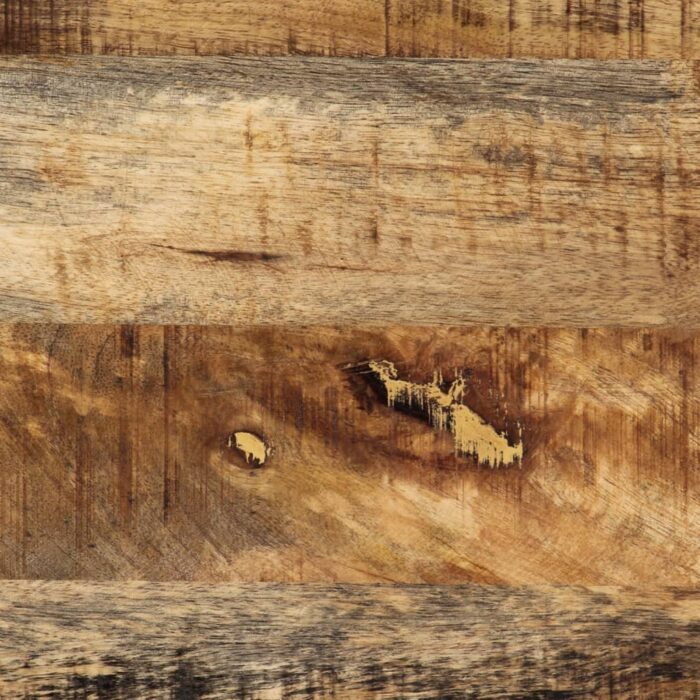 Tables basses gigognes 3pcs bois de manguier massif brut et fer – Image 7
