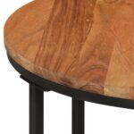 Table basse 45x45x35 cm bois massif acacia et fer – Image 3