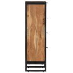 Armoire de salle de bain bois massif d'acacia et fer – Image 3