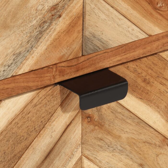 Armoire de salle de bain bois massif d'acacia et fer – Image 5