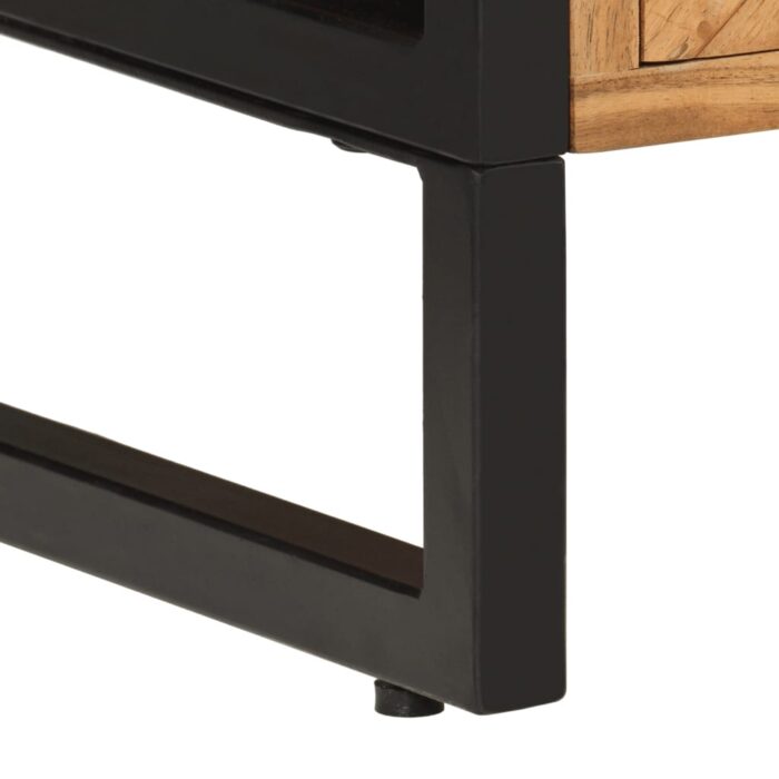 Armoire de salle de bain bois massif d'acacia et fer – Image 8