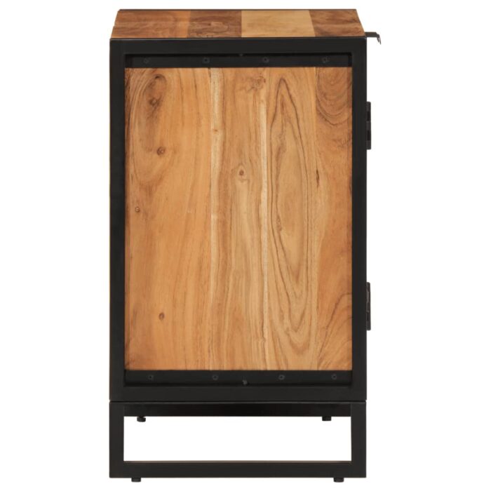 Armoire de salle de bain bois massif d'acacia et fer – Image 3