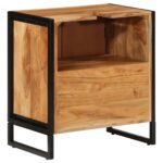 Armoire de salle de bain bois massif d'acacia et fer – Image 4