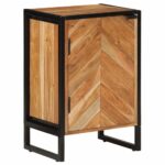 Armoire de salle de bain bois massif d'acacia et fer – Image 10