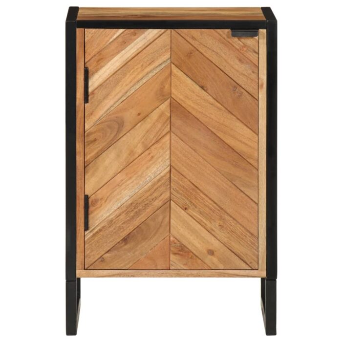 Armoire de salle de bain bois massif d'acacia et fer – Image 2
