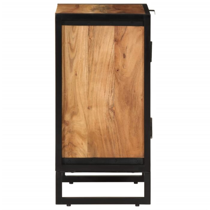 Armoire de salle de bain bois massif d'acacia et fer – Image 3