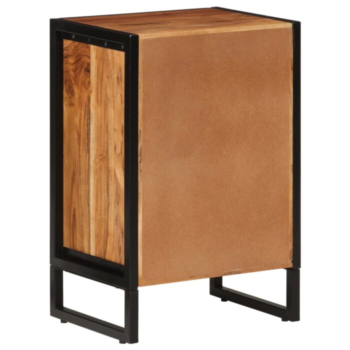 Armoire de salle de bain bois massif d'acacia et fer – Image 4